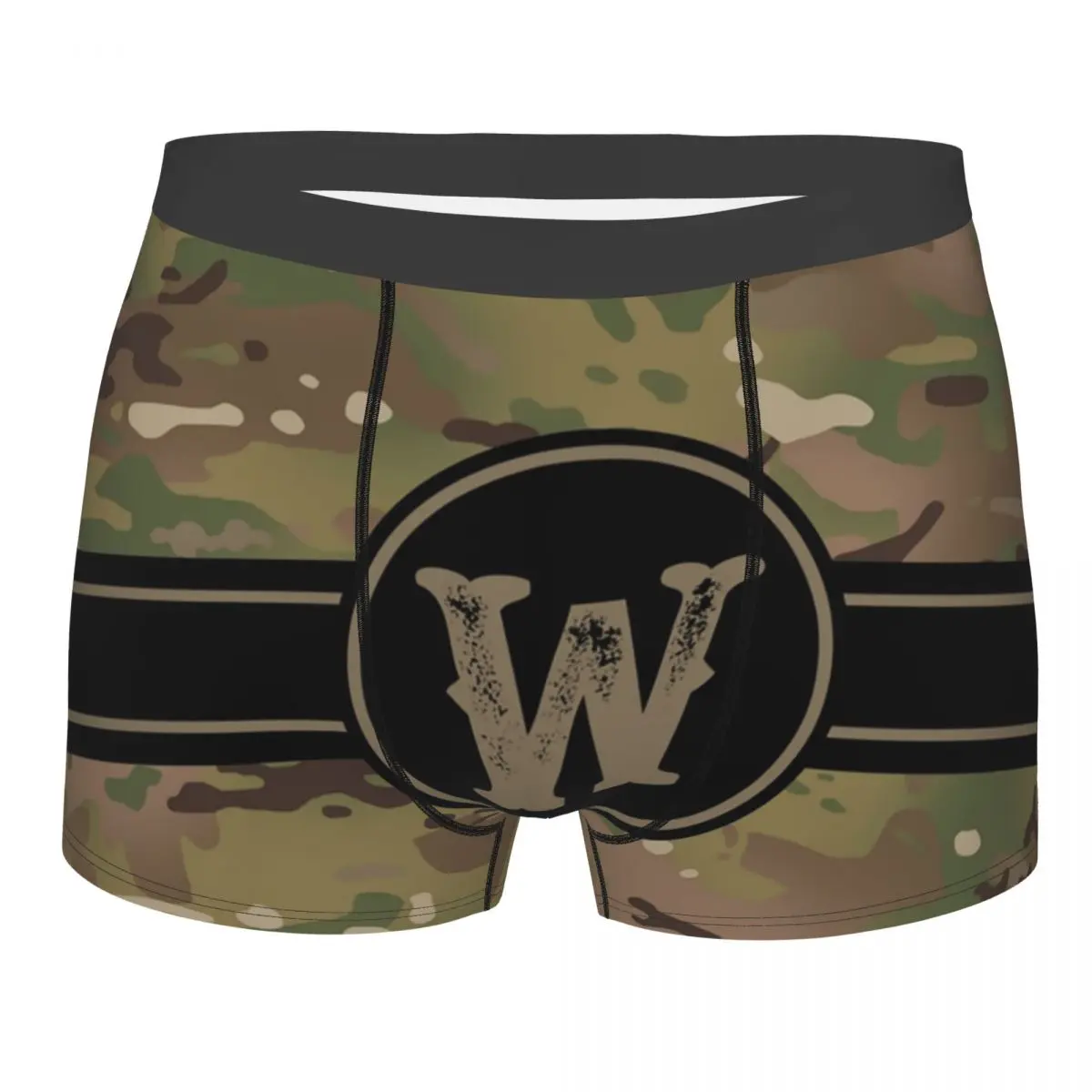 

Male Cool Army Camouflage Monogram Underwear Boxer Briefs Men Breathbale Shorts Underpants