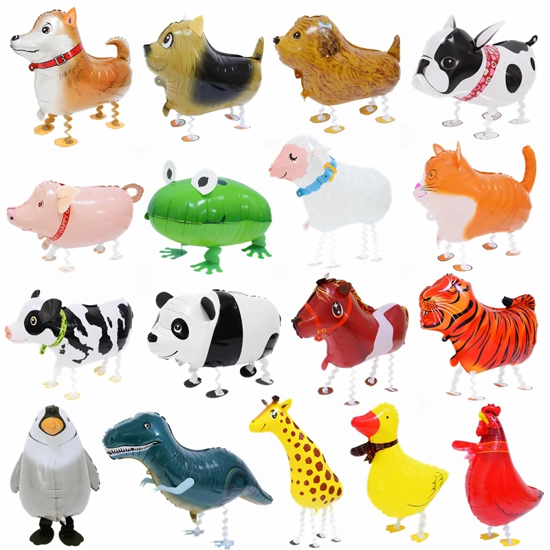 

Walking Animal Helium Balloon Cat Dog Dinosaur Foil Balloon Birthday Festival Party Air Globos Decoration Baby Shower Kids Toys