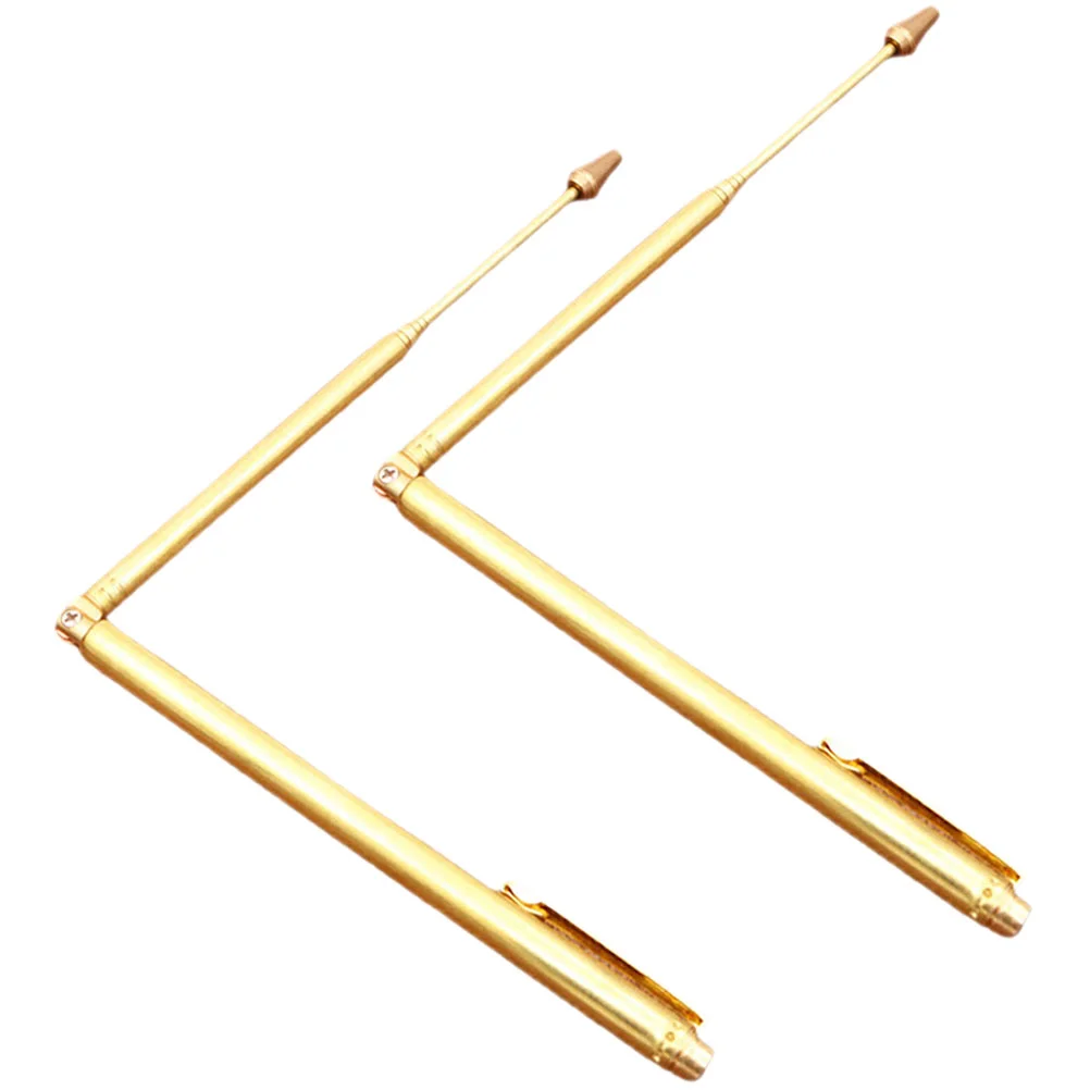 

2 Pcs Probe Dowsing Rods Copper Detection Tool Metal Stick Ruler Water Portable