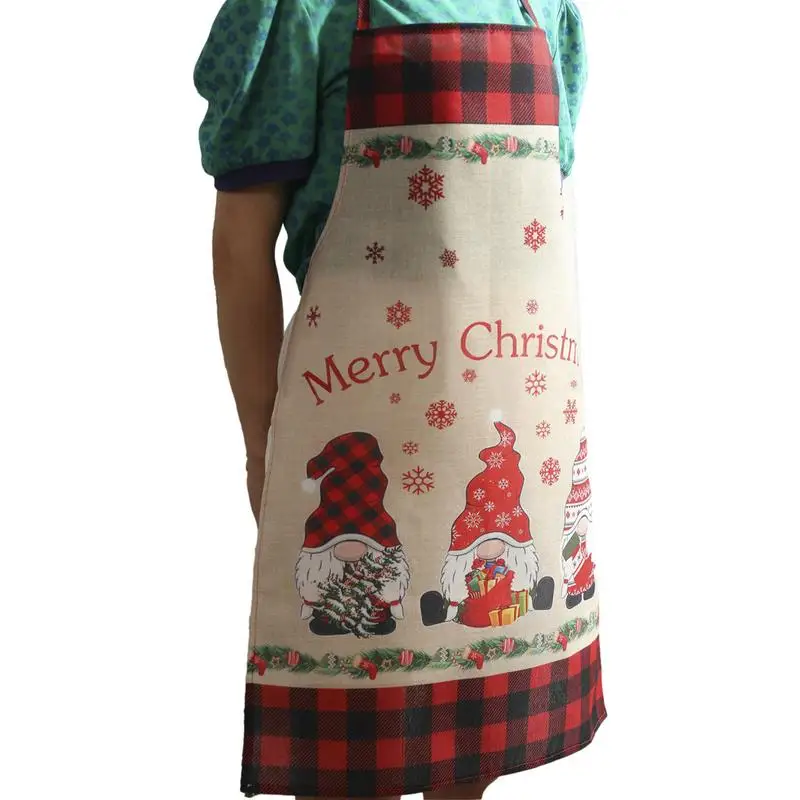 

Christmas Santa Apron Merry Christmas Aprons Christmas Santa Claus Apron Bib Apron With Adjustable Neck Strap Perfect Gifts For