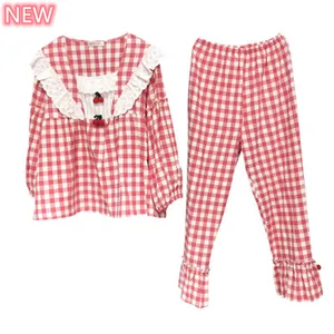 Комплект пижамный Женский, хлопковый, 2 шт.компл., в клетку