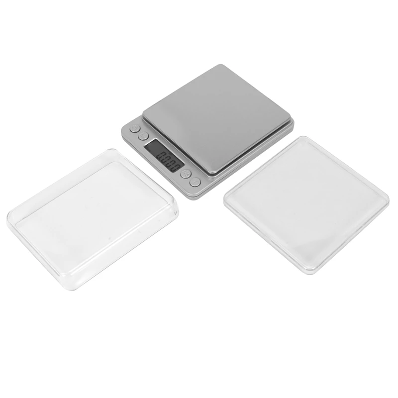 

4Pcs 500G X 0.01G Portable Mini Electronic Food Scales Pocket Case Postal With 8 Tray