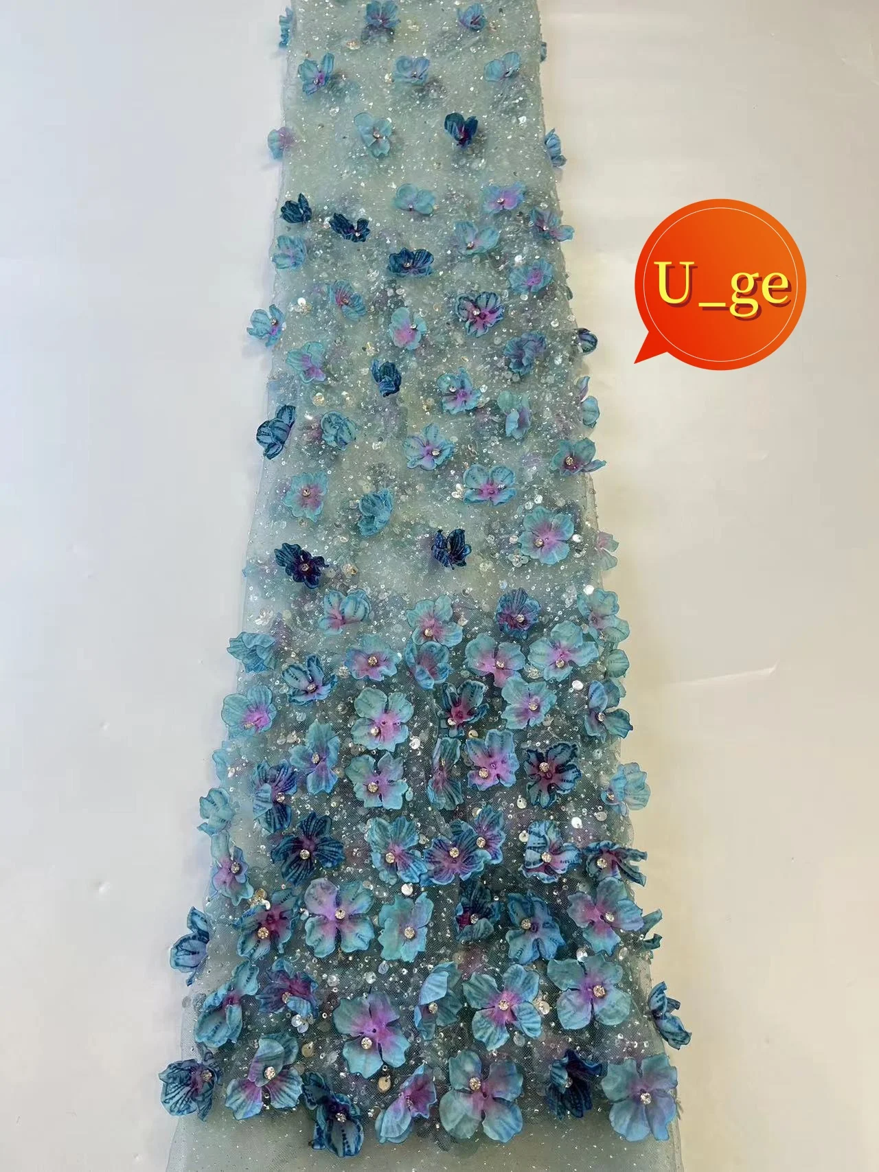 Новинка 2024 высокое качество элегантная мягкая 3D ткань с крупнейшими камнями для