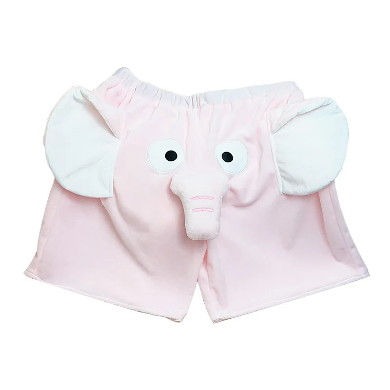 Cute And Funny Little Flying Elephant Pajamas, Summer Elastic Plush Shorts, 2023 Cartoon Pig Casual Home Couple Shorts