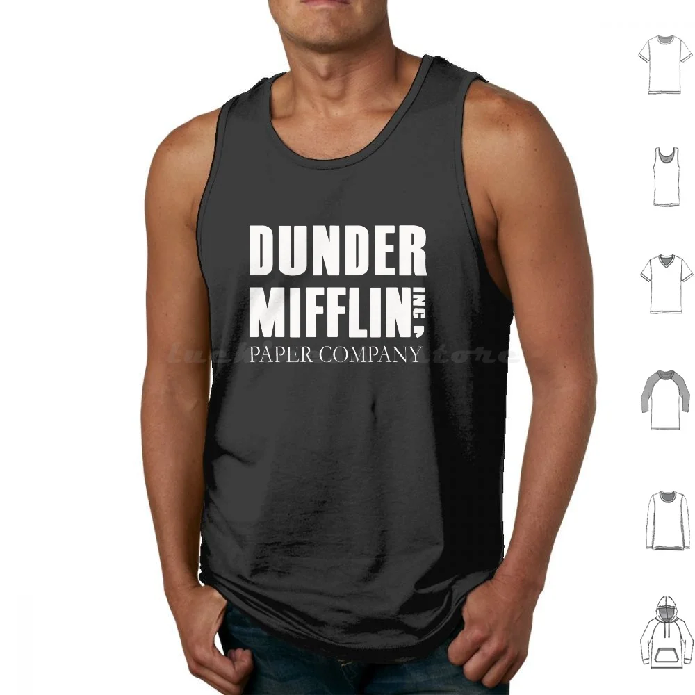 

Dunder Mifflin Slim Fit Tank Tops Print Cotton The Office Dunder Mifflin Serial Tv Show Netflix The Office