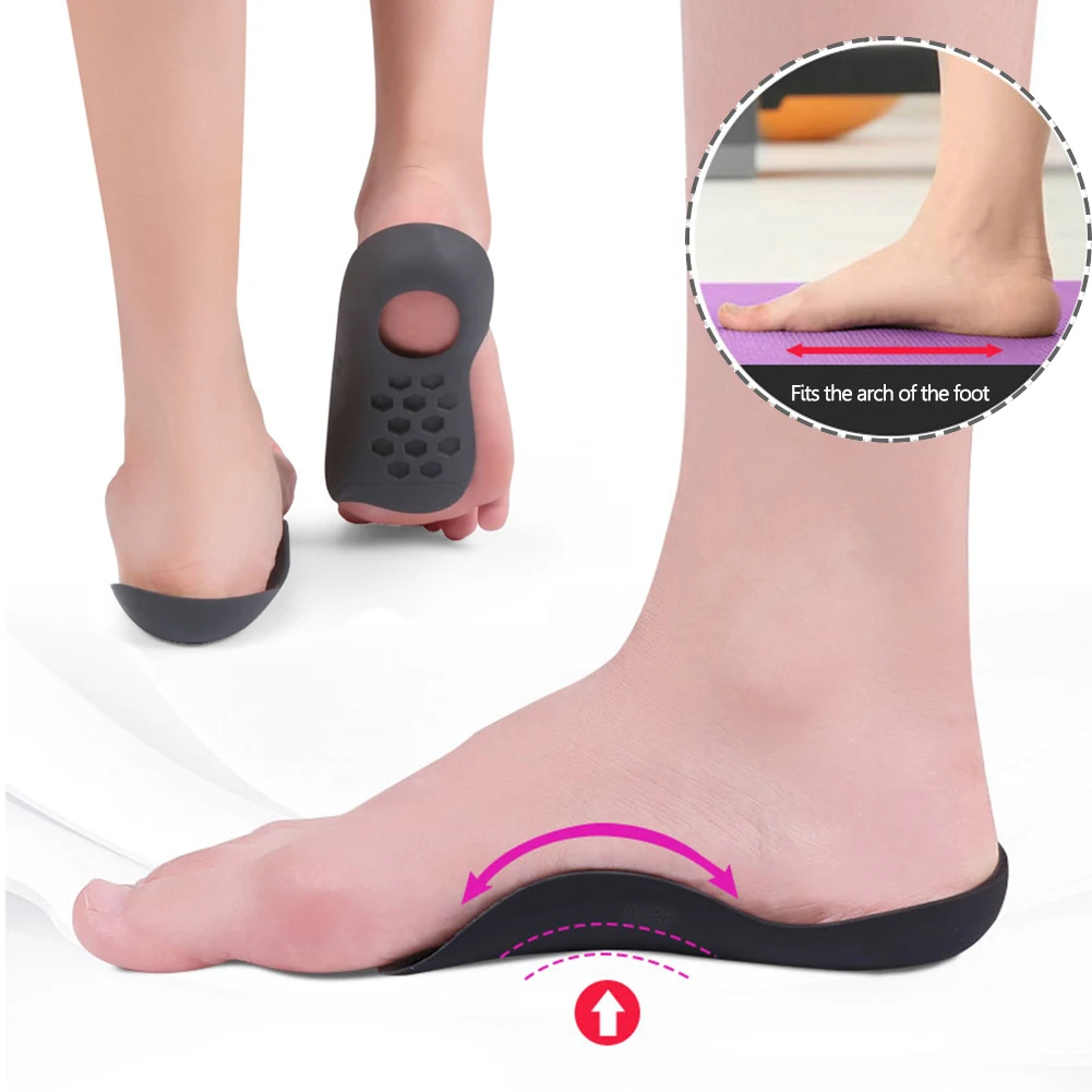 

Adult Unisex Arch Support Pad Anti-Wear Sports Shoe Support Pad Soft Flat Foot Orthopedic Insoles Comfortable for Running Hiking