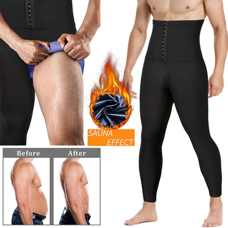 

Workout Running Weight Sauna Trainer Slimming Shaper Gym Leggings Shapewear Loss For Men Pants Waist Body Sweat Compression