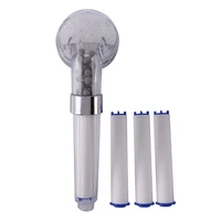 hot 1 set negative ions bathroom handheld shower water saving head set with 3 filters high pressure portable shower head hand sh