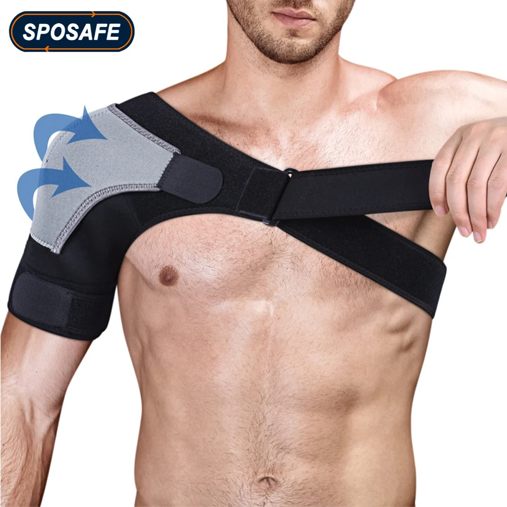 

Shoulder Brace Support Compression Sleeves for Torn Rotator Cuff, AC Joint Pain Relief Arm Immobilizer Wrap with Ice Pack Pocket