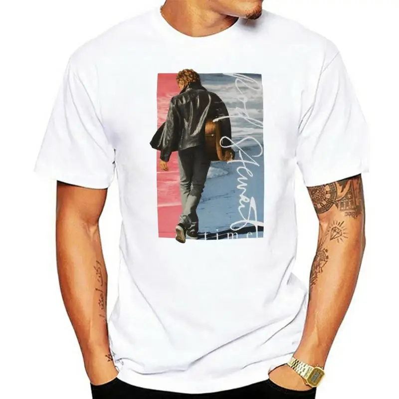 

Rod Stewart Leather Jacket Pic Time Tour 2013 White T Shirt New Official Merch John Wick Streetwear