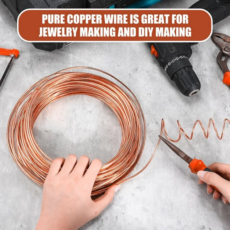 8 калибра 100 футов чистая медная проволока для изготовления ювелирных изделий