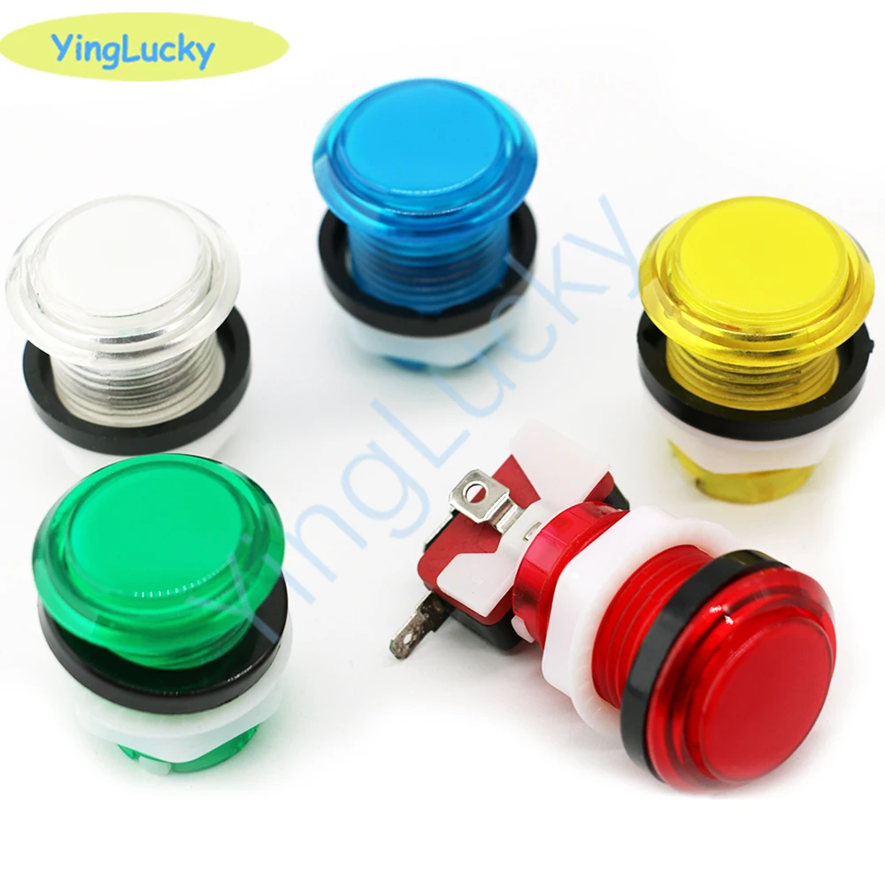 

6pcs Arcade LED Button 12V Bulb Lighted Buttons 33mm Round Button For Arcade Cabinet Pandora box Video Game Console machine