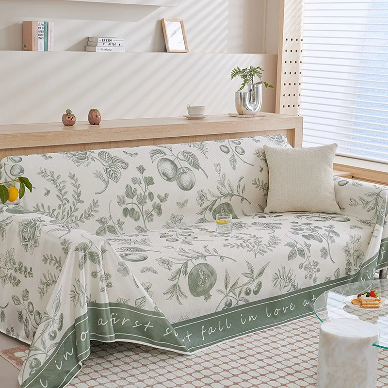 

Ice Silk Artistic Sofa Towel, Summer Covered Sofa Cover Cloth