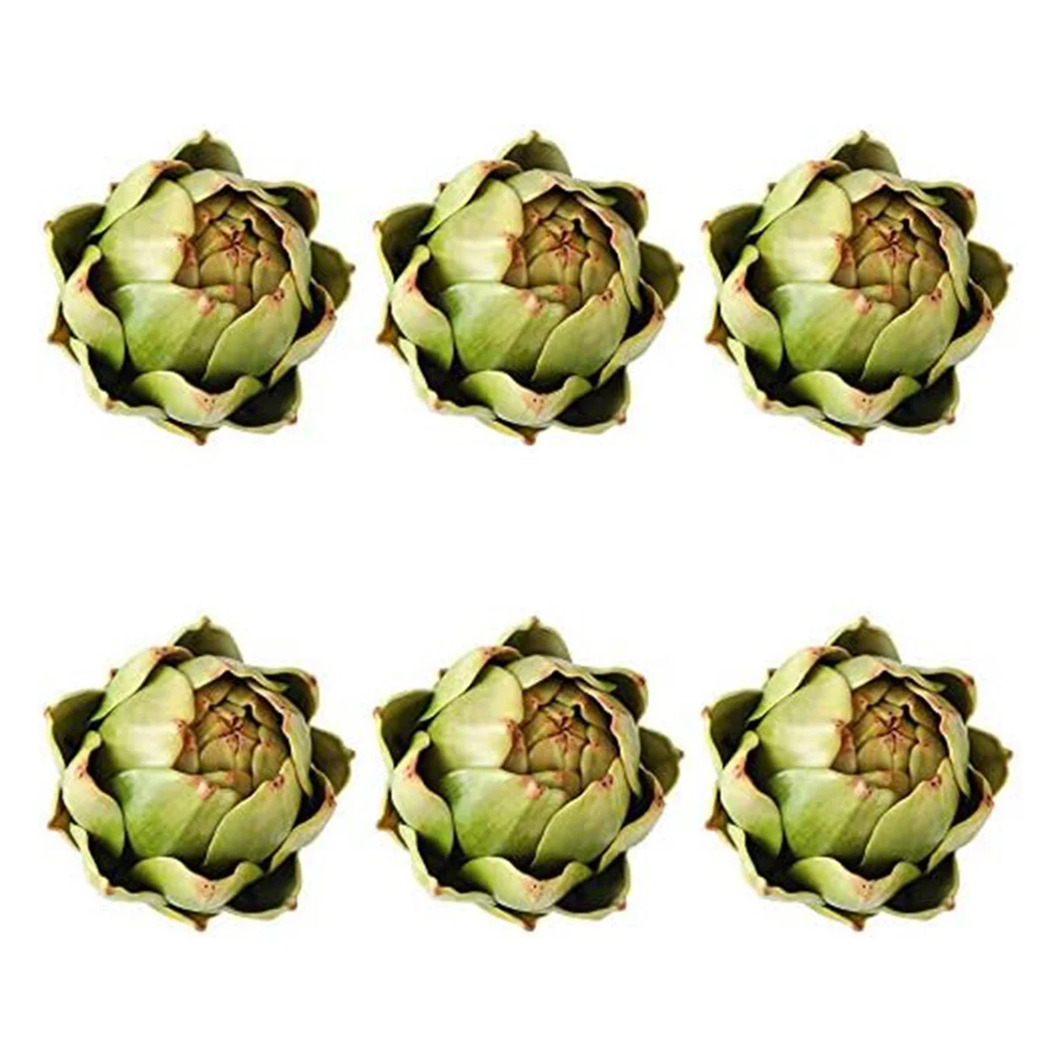 

6Pack Artificial Artichoke Vegetables and Fruits for Home Wedding Party Table Decoration (Green)