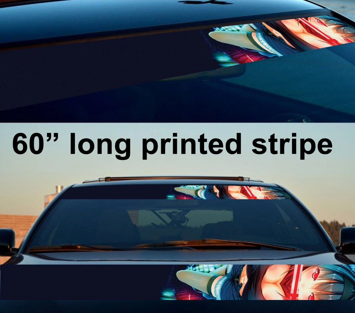 

Виниловая наклейка на лобовое стекло, 60 дюймов