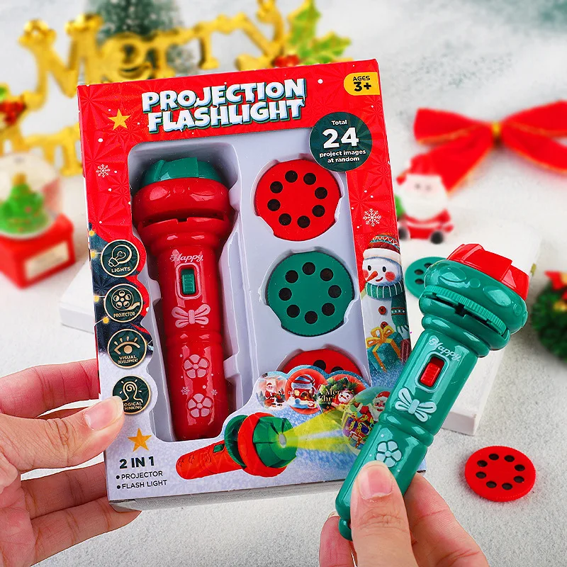 

Рождественский проектор с фонариком для детей, книга со спящей историей, фонарик, игрушка, игрушка для раннего развития, праздничный подарок, светящаяся игрушка