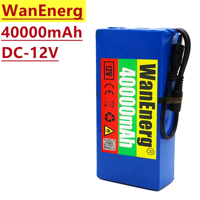 

Литий-ионный аккумулятор 12 В, 40000 мА · ч, dc-12v/12,6 в, Портативный перезаряжаемый аккумулятор, подходит для внешнего источника питания и освещен...