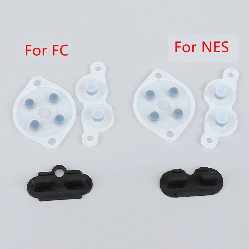 

1Set Rubber Repair Rebuild Replacement Parts For NES Controller Joy A B D Pad Silicon Start Rubber Button Transparent Rubber Pad