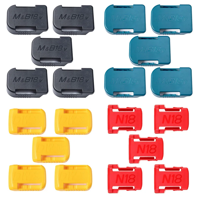 

5PCS Battery Storage Rack Holder Case for Makita/Bosch/DEWALT/Milwaukee 18V Lithium Battery Wall Mount Fixing Devices