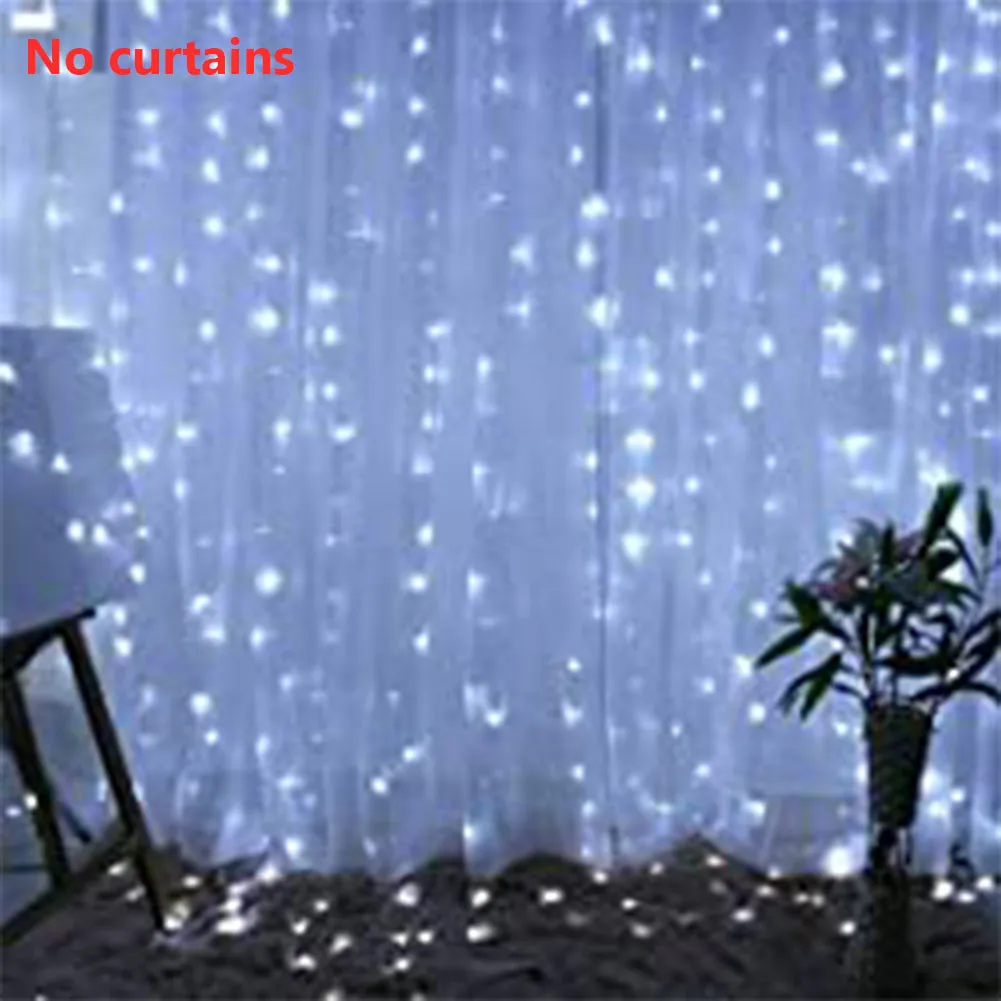 

USB Remote Control Curtain Fairy String Lights Wedding Christmas Curtain Gift Lamp Holiday For Bedroom Bulb Outdoor Fairy