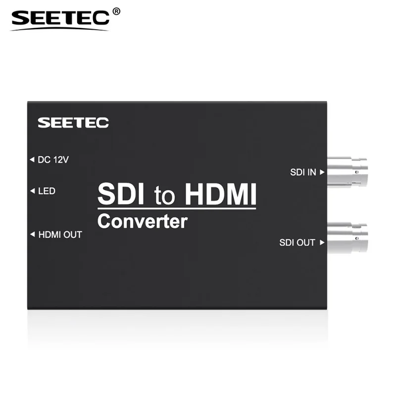 

Seetec STH SDI to HDMI Converter Black Broadcast SDI Converter Heavy Metal Housing for HDMI Monitor SDI Monitor Projector Camera