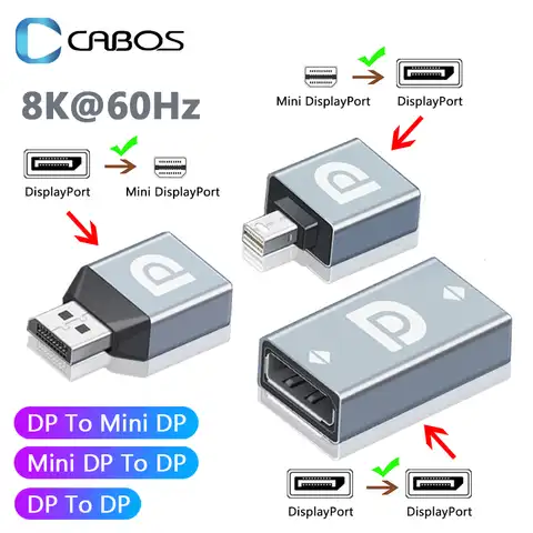 Кабель-удлинитель Displayport-Mini Displayport «штырь-гнездо», 8K или 4K, 60 Гц, конвертер DP1.4, адаптер HD Mini DP-DP