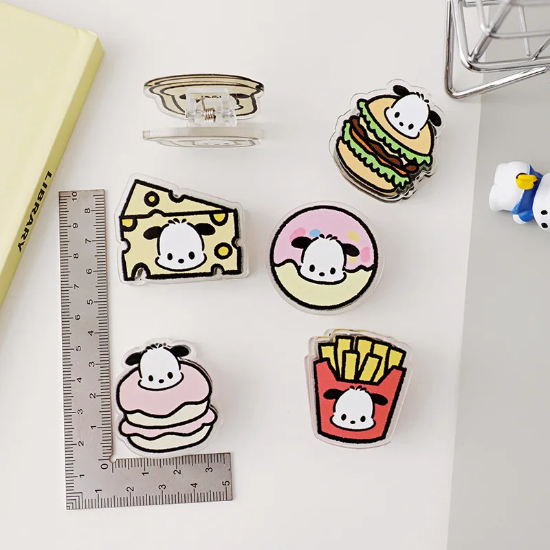 

6Pcs Sanrio Pochacco Transparent Acrylic Pen Holder Desktop Storage Accessories Large Capacity Anime Cartoon Students Gift