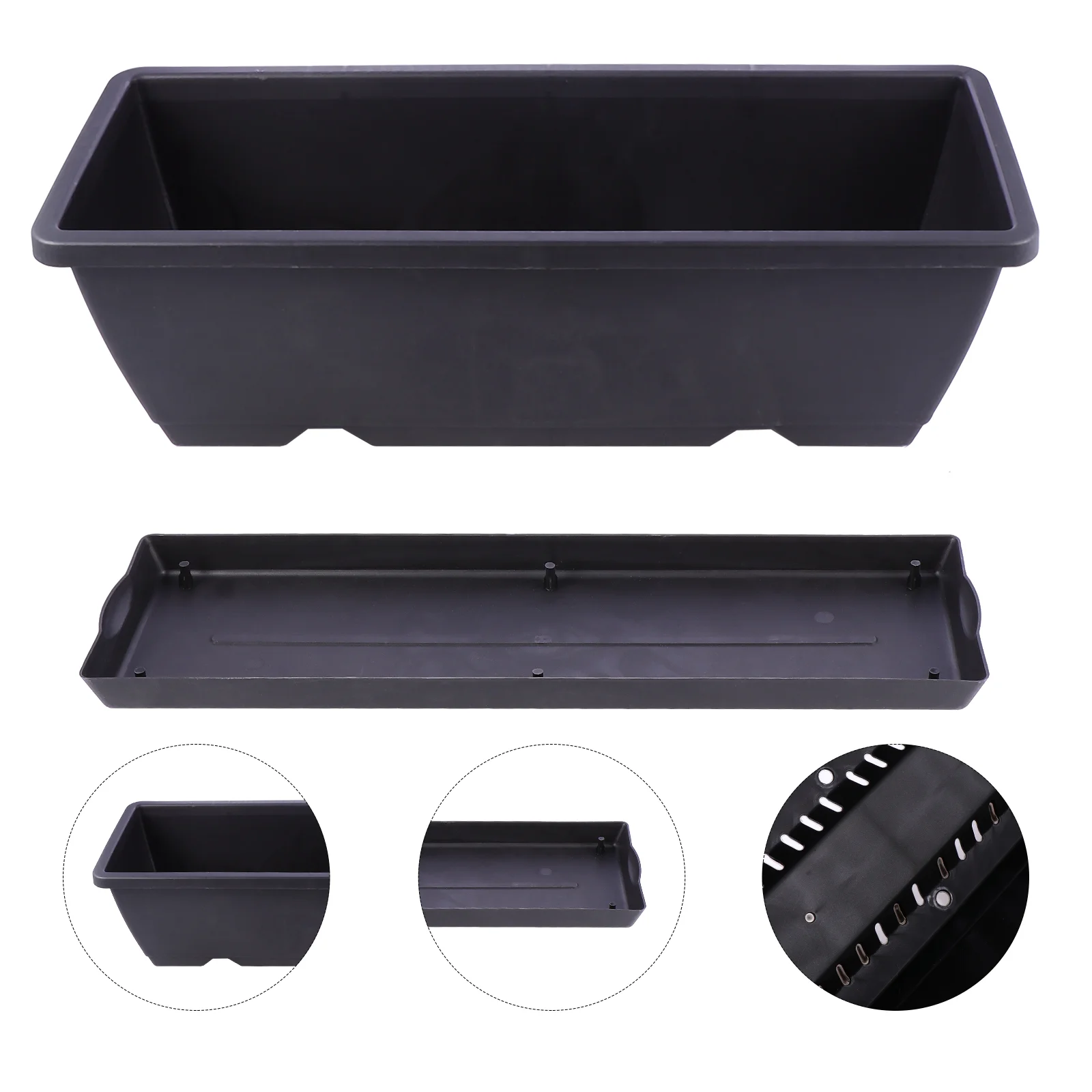 

Tray Rectangular Planting Trough Rectangle Planter Indoor Garden Succulent Pot Plastic