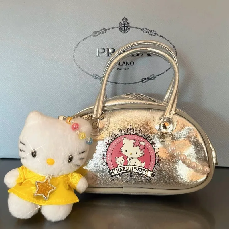 

Kawaii Sanrio Anime Hello Kitty Lovely Niche Handbag Cute Cartoon Girly Heart Versatile Commuter Bag Cute Things for Girls