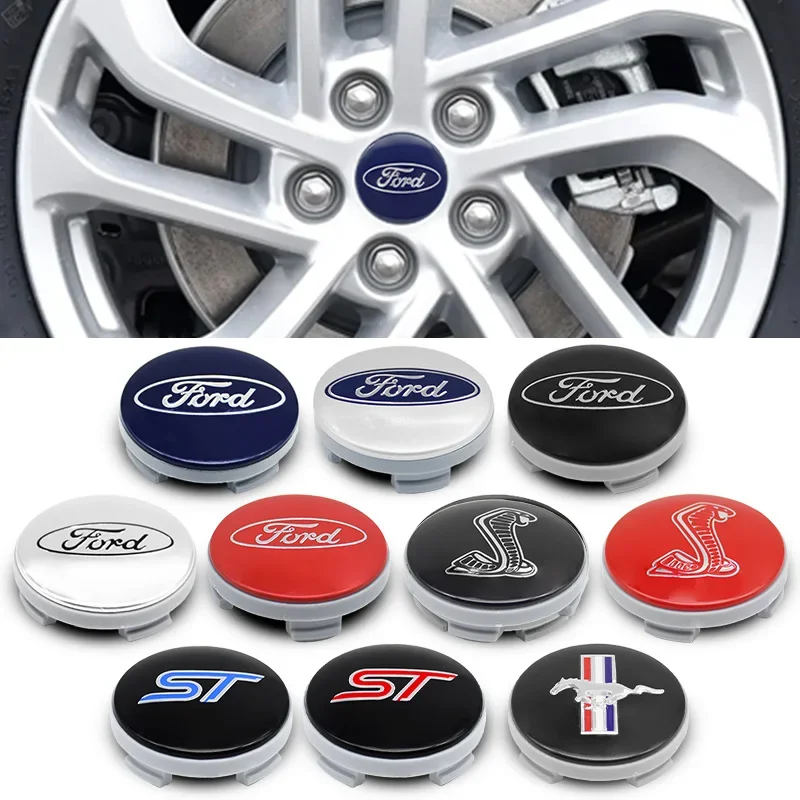 Фото Комплект из 4 колпачков для центра диска колеса (54 мм) для Ford Focus 2 Mk3, Mondeo, Fusion, Ranger, Escort, Explorer, Mustang – аксессуары для колпаков ступиц №4