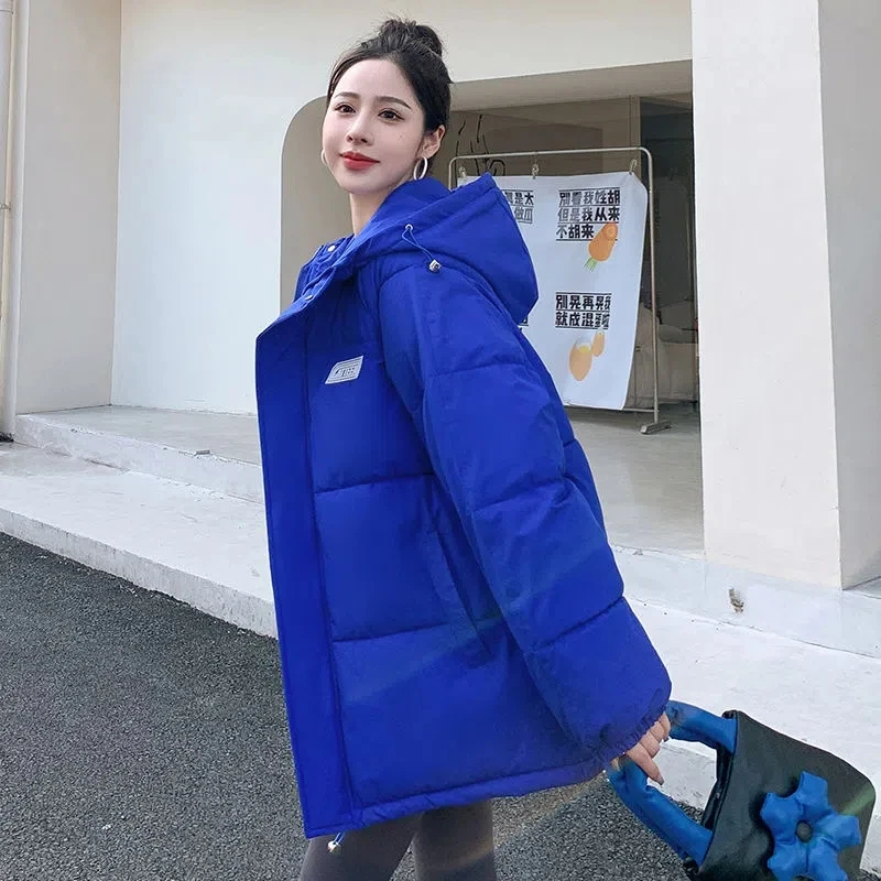 Parkas Women 2022 Winter New Fashion Loose Casual Student Bread Coat Female Clothing Long Hooded Warm Down Cotton Padded Jacket