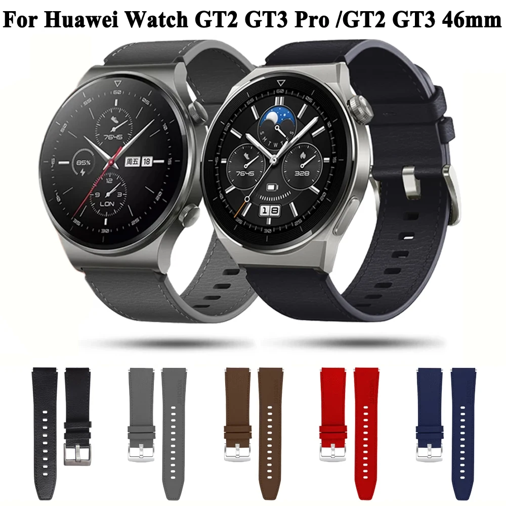 Original Leather Band For Huawei Watch GT3 GT2 GT 2 3 Pro Runner 46mm Strap 22mm Smartwatch Watchbands Easyfit Official Bracelet