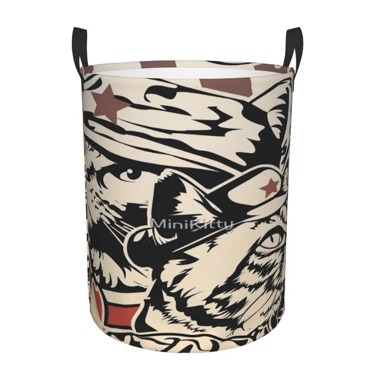 

MKC Retrofade Stencil Circular hamper,Storage Basket Waterproof bathrooms toys