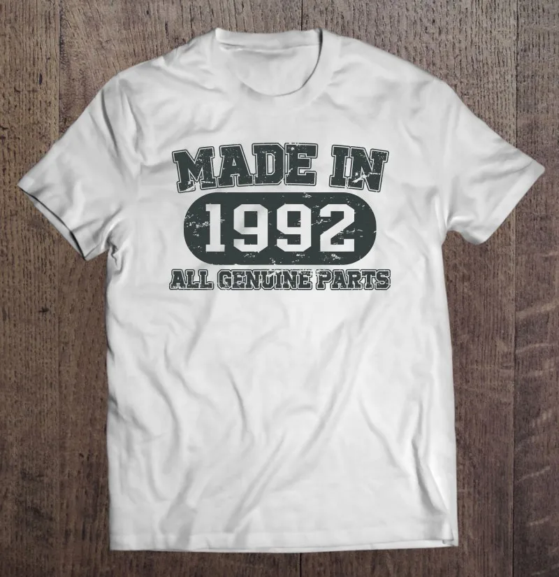 

Винтажная Мужская/женская футболка с юмором на день рождения 30 лет, 1992