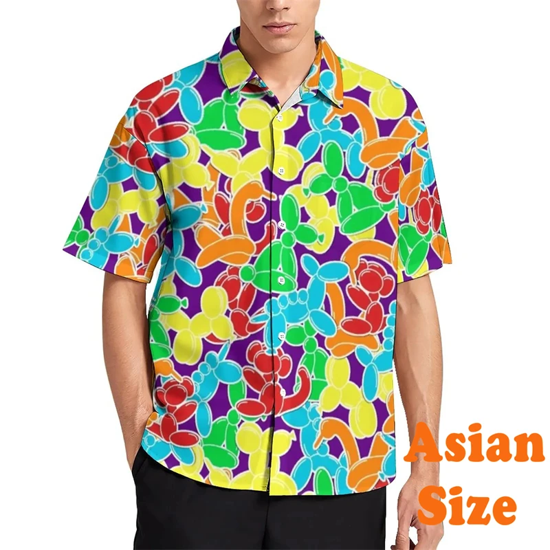 Рубашка с воздушным шаром для собак мужская одежда красочный дизайн