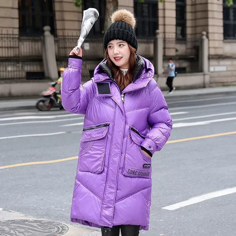 New2022 long down parka women's wear 2021 new winter bread jacket big cotton padded jacket 8307
