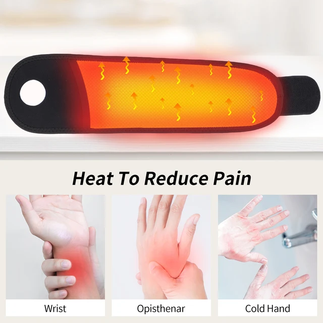 Electric Heating Vibrate Wrist Band With Wormwood Bag Fitness Wrister Joint Care Hand Wrist Protection Heating Bracer Heath Care 5