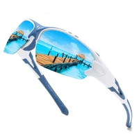 oversized sports rimless tr90 polarized mirror sunglasses red grey blue silver lenses driving outdoors sun glasses