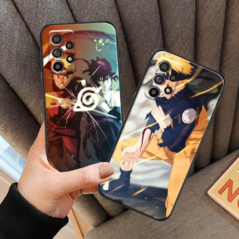 

NARUTO For Samsung M11 M12 Phone Case Silicone Cover Back Coque Liquid Silicon Black Carcasa