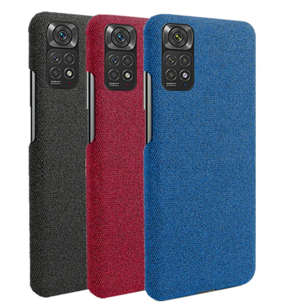 

Redmi Note 11 Luxury Fabric Antiskid Cover For Xiaomi Redmi Note 11 10 9 S 11E Pro 11T 11S Cloth Case For Redmi K40 K20 Pro capa