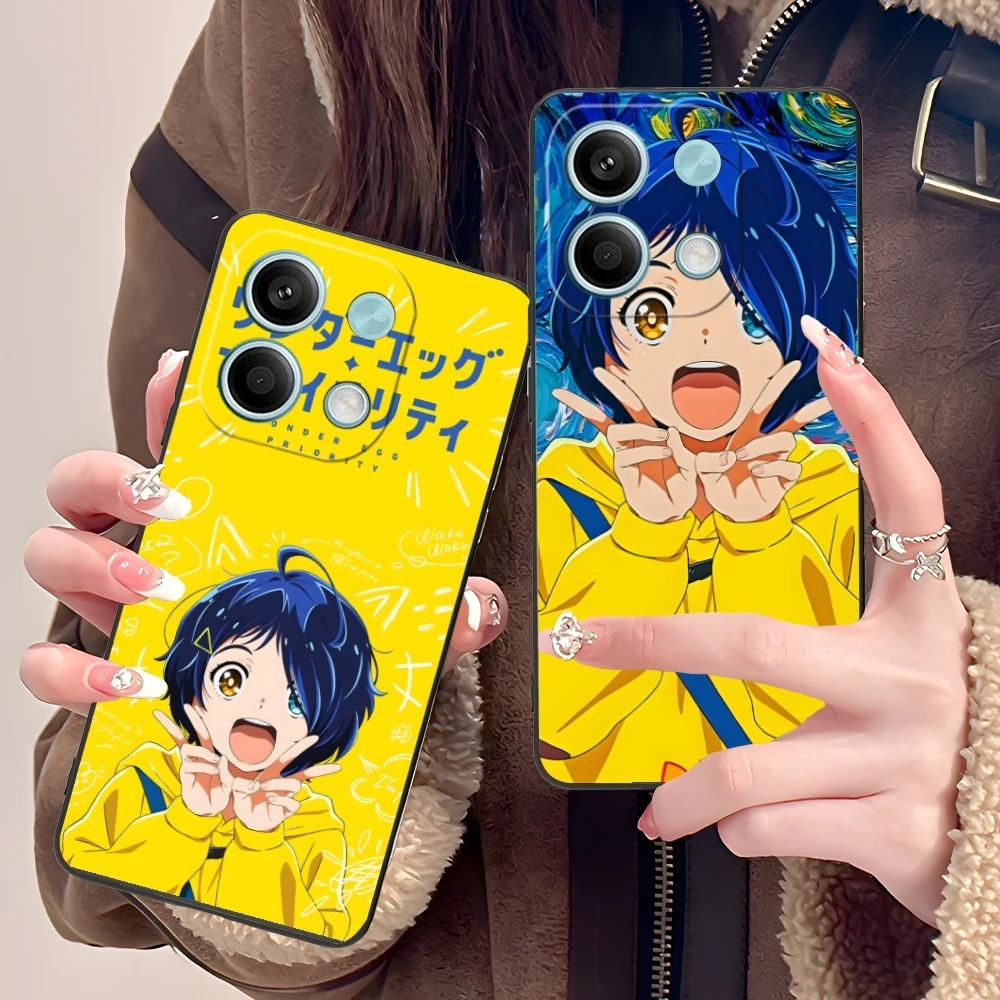 Чехол для мобильного смартфона Wonder Egg Xiaomi POCO M6 M5 M4 M3 X6 X5 X4 X3 F6 F5 F4 F3 F2 C40 Pro GT 5G черный