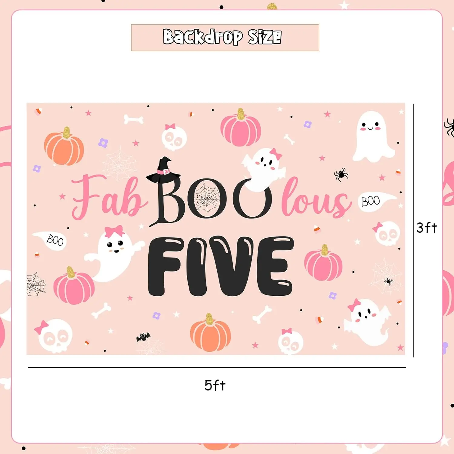 Fangleland Хэллоуин Fabboolous фон для девочки оранжевый розовый сладкий на 5-й День