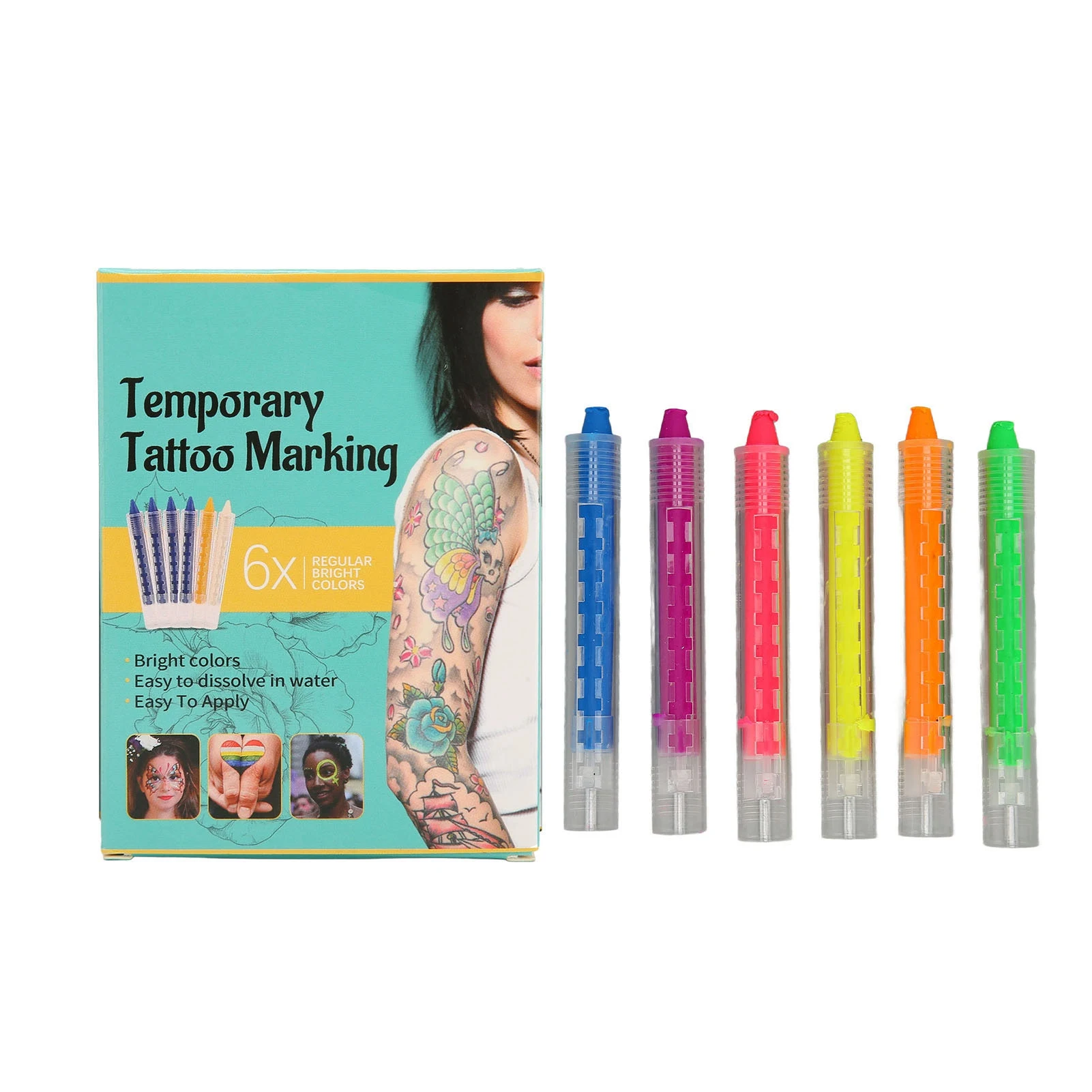 Tattoo Hair Chalk Pens For Party Makeup