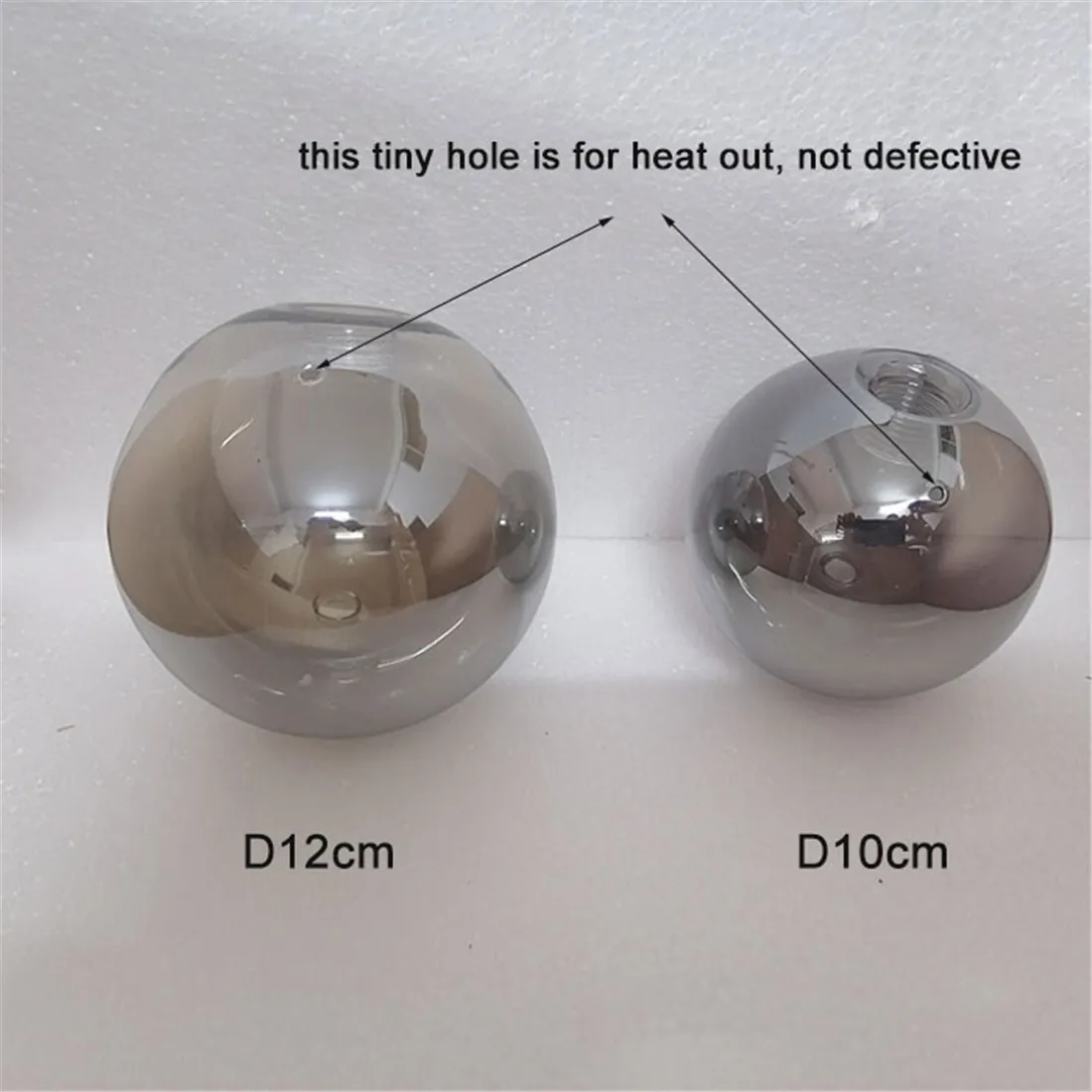 Сменный стеклянный затемнитель для винтовой головки D12cm D15cm G9 Янтарный коньяк