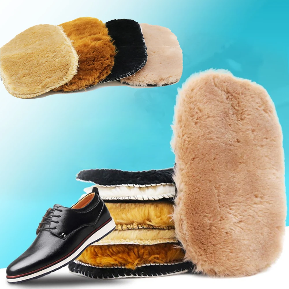 

Shoe Gloves Shoe Care Brush Shoes Cleaner Soft Wool Plush Random Color Polished Gloves Wipe Shoes Handbag Brushes Leather Care