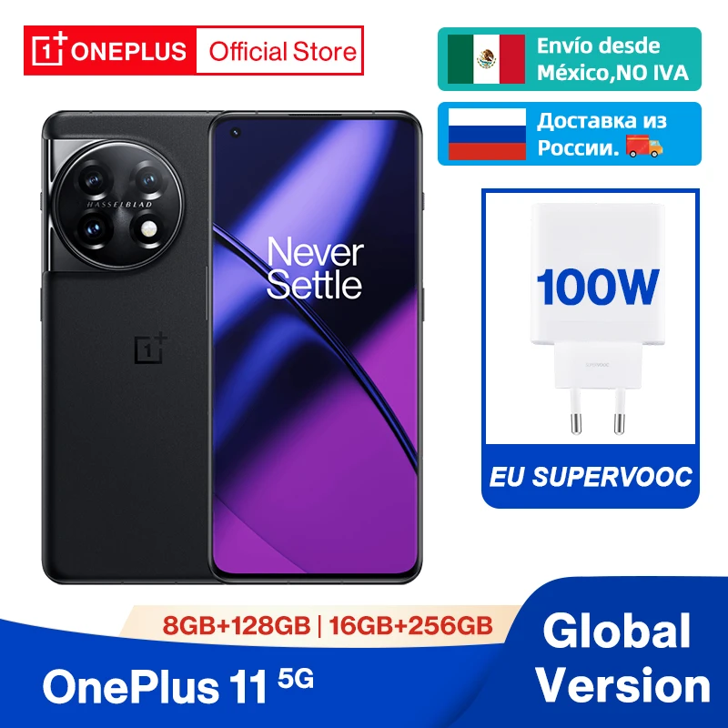 OnePlus 11 5G Global Version 8GB 128GB Smartphone Snapdragon 8 Gen 2 2K 120Hz AMOLED Display 100W Charge 5000mAh NFC Cellphone