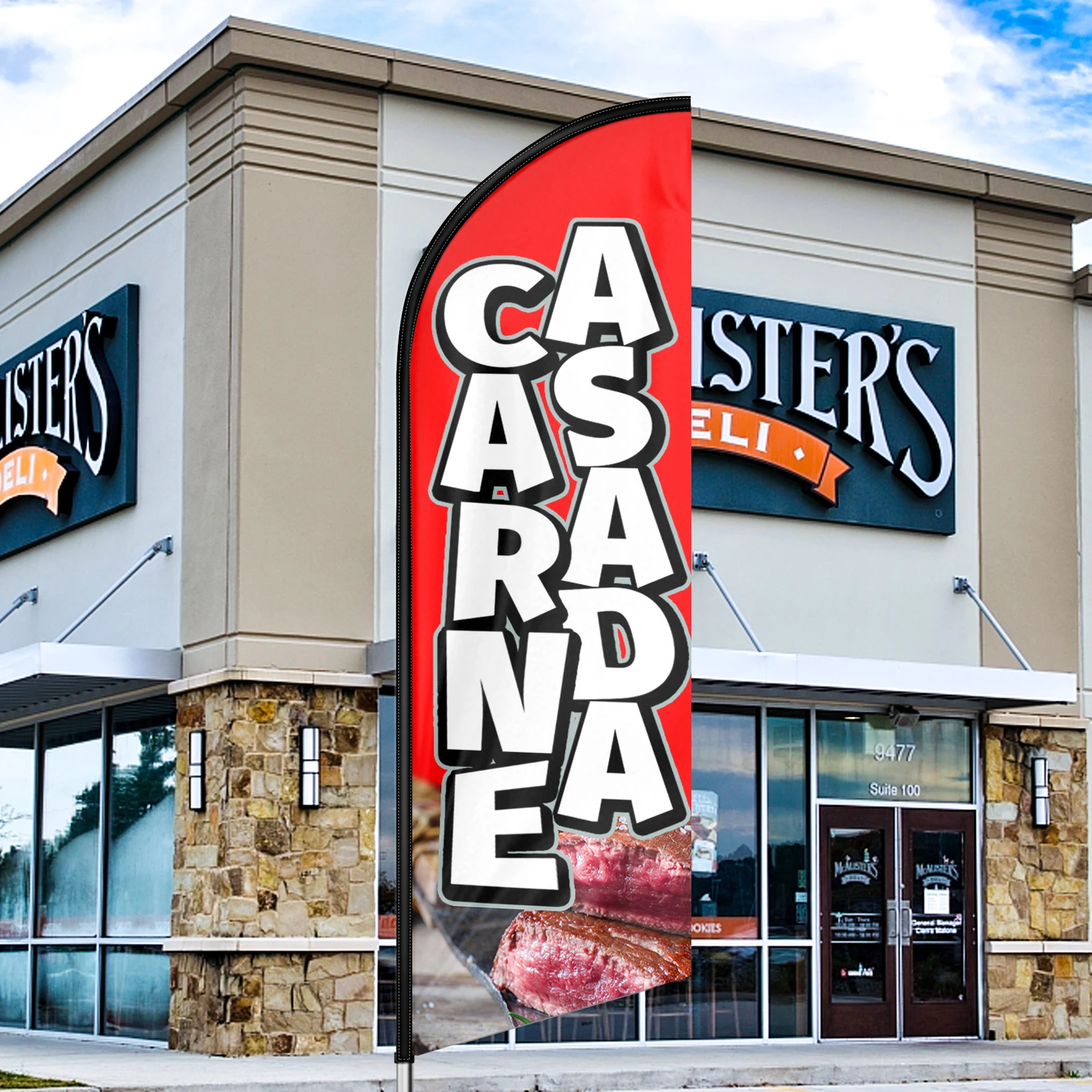 Рекламный Печатный бизнес-баннер Carne Asada рекламный пищевой флаг с перьями фута✖2 1