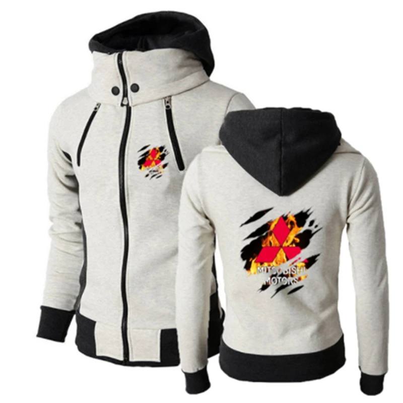 

2022 Men's New Spring and Autumn Mitsubishi Logo Sweater Zipper Hoodie Sportswear Printed Unisex Jacket Sweater H