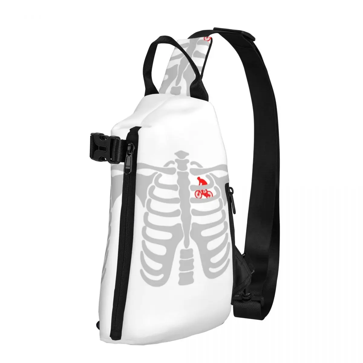 

Biking Road Racing Skeletons Shoulder Bags Skull Outdoor Style Bag Men Travel Print Sling Bag Fashion School Crossbody Bags