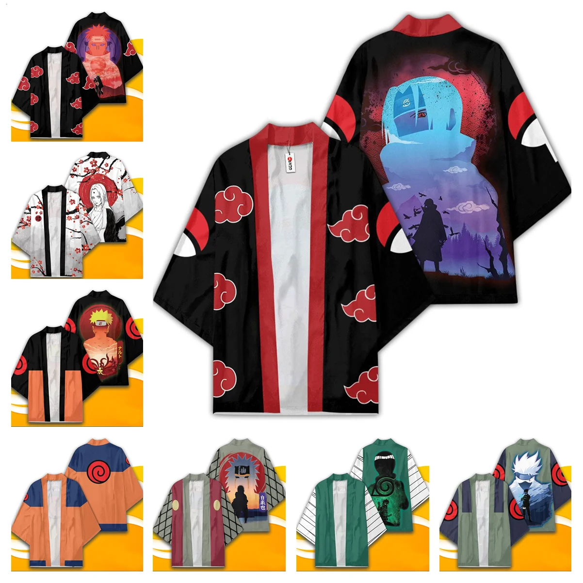 Anime kakashi Kimono Uchiha Itachi Wafuku Pain Cosplay Yukata Unisex Cloak Haori Cardigan Sportswear Pajamas Halloween Costumes